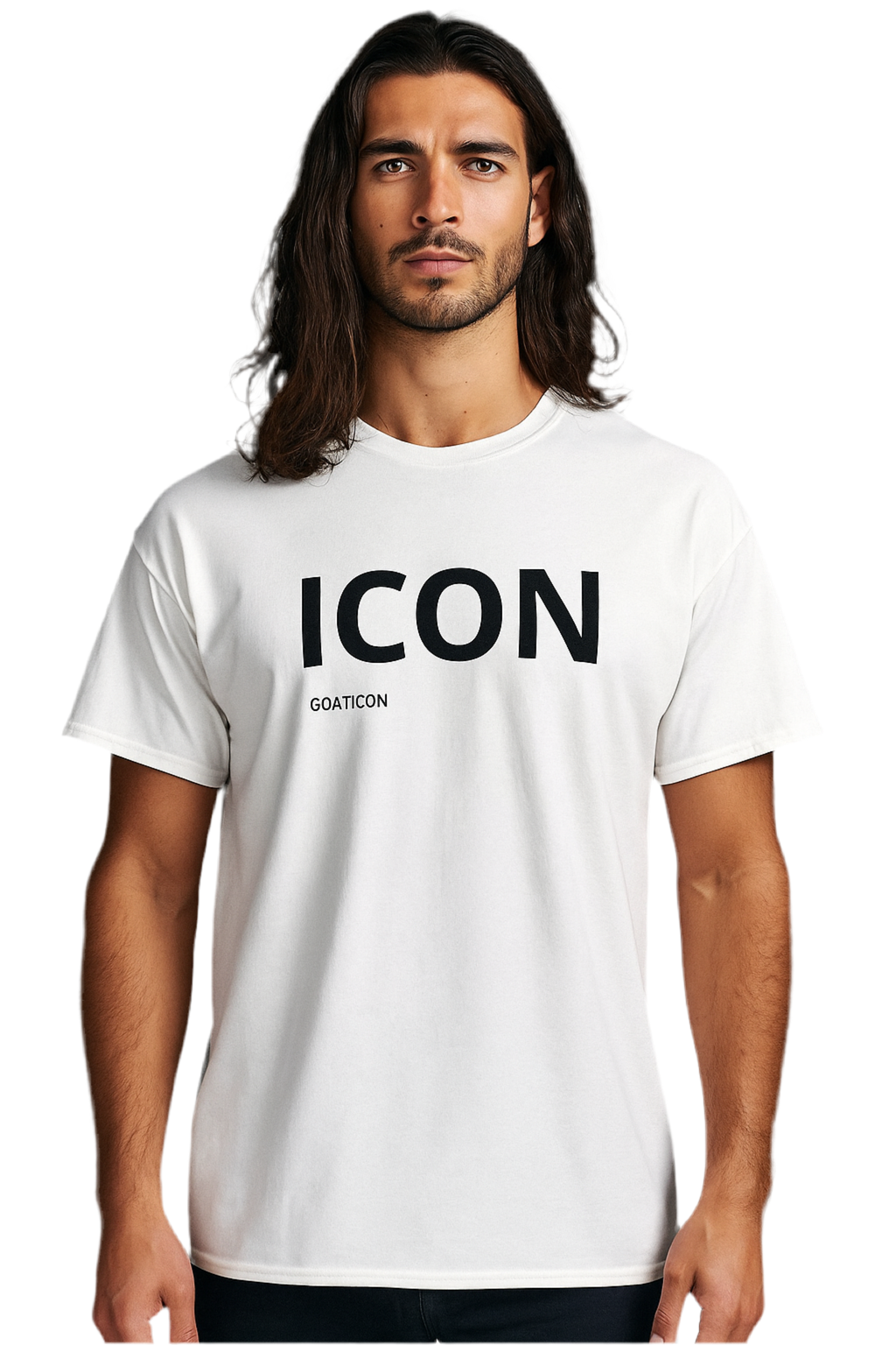 Embroidered ICON T-Shirt – Minimalist GOATICON Streetwear Tee