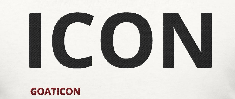Embroidered ICON T-Shirt – Minimalist GOATICON Streetwear Tee