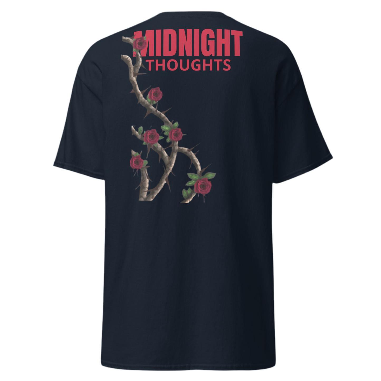 Flower printed T-shirt, midnight thoughts
